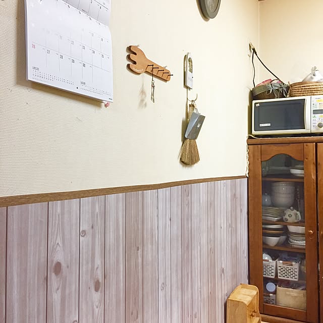 キッチン/カフェ風/転写シールで簡単リメイク♪/ミニチュアダックスと暮らす家/いいね！ありがとうございます♬*゜...などのインテリア実例 - 2016-06-20 21:27:08