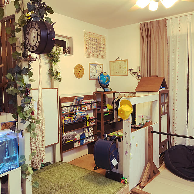 春の模様替え/子ども部屋/DIY/勉強スペース/カフェ風インテリア...などのインテリア実例 - 2023-03-28 18:54:59
