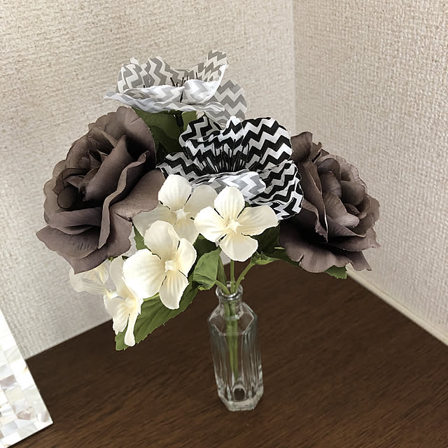 DAISO＆セリア＆雑貨/モノトーン/モノクロ/100均一/白黒好き...などのインテリア実例 - 2020-07-28 10:29:35