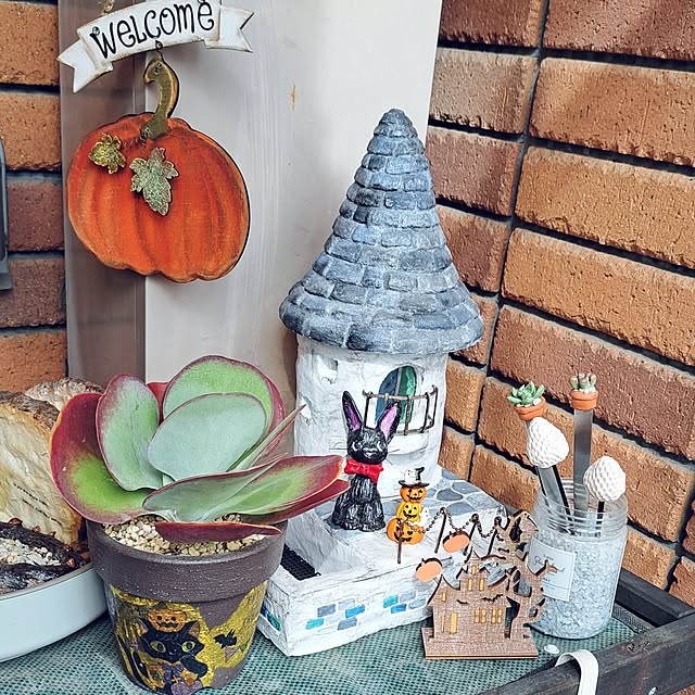 玄関/入り口/ハロウィン/カメラマーク消し|ωΦ)/おつきあいありがとう♡/コメントお気遣いなく(⁎ᴗ͈ˬᴗ͈⁎)...などのインテリア実例 - 2023-10-25 12:33:58