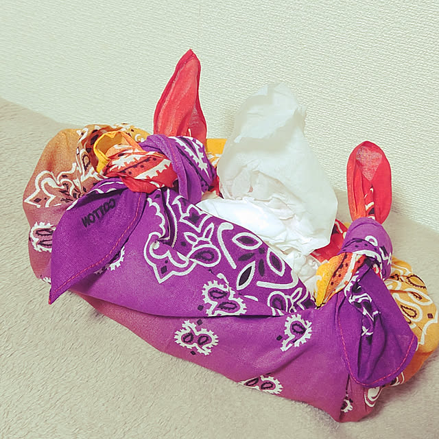 部屋全体/ティッシュカバー/バンダナ/ペイズリー柄/グラデーション...などのインテリア実例 - 2022-04-07 18:34:19