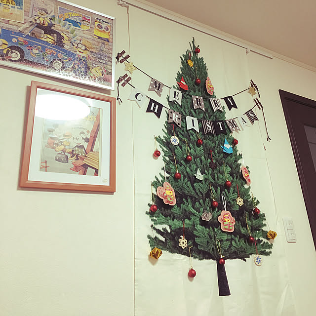 クリスマス/クリスマスディスプレイ/リビング/壁面ディスプレイのインテリア実例 - 2019-12-07 17:45:15