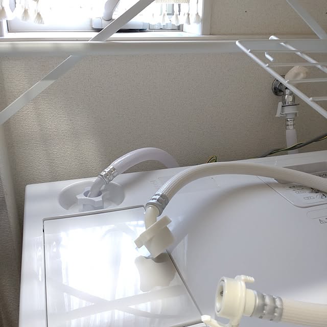 バス/トイレ/SHARP ドラム式洗濯機/Vibaナノバブルウオッシュホース/ホースだけの簡単取り替え/効果は…あると思う！...などのインテリア実例 - 2024-10-09 12:04:50