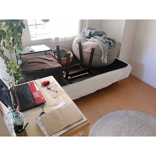 warashibeのIKEA (イケア)-IKEA(イケア) ADUM ラグ パイル長, オフホワイト　50283676　130センチの家具・インテリア写真