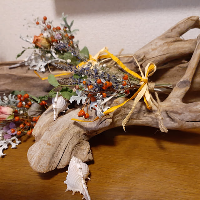 玄関/入り口/ナチュラル/雑貨/ハンドメイド/ドライフラワー...などのインテリア実例 - 2020-01-21 20:58:07