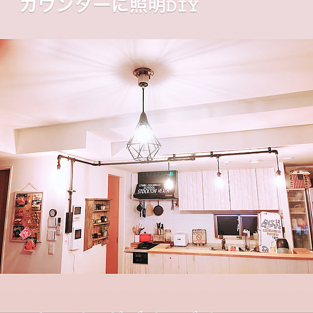 キッチン/塩ビパイプDIY/DIY/100均/ダイソー...などのインテリア実例 - 2019-03-02 19:27:13