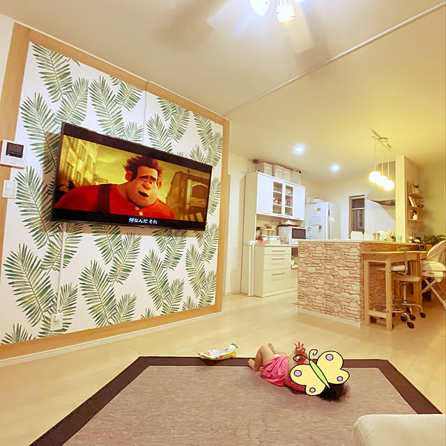 DIY/壁掛け/壁紙/壁掛けテレビ/照明...などのインテリア実例 - 2020-08-02 23:07:20