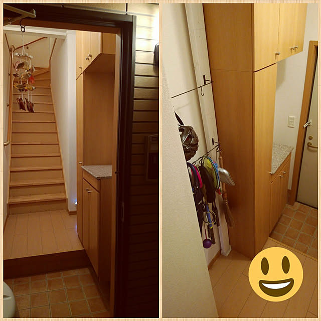 玄関/入り口/すこしづつ。/毎日がHappy♡/フォロワー様100人超！感謝です♡/セリア★★...などのインテリア実例 - 2018-05-06 13:01:15