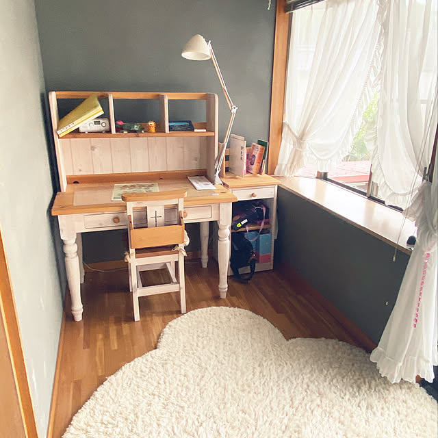 子ども部屋/子ども部屋 女の子/カーテン/勉強スペース/机のインテリア実例 - 2021-05-18 09:03:48