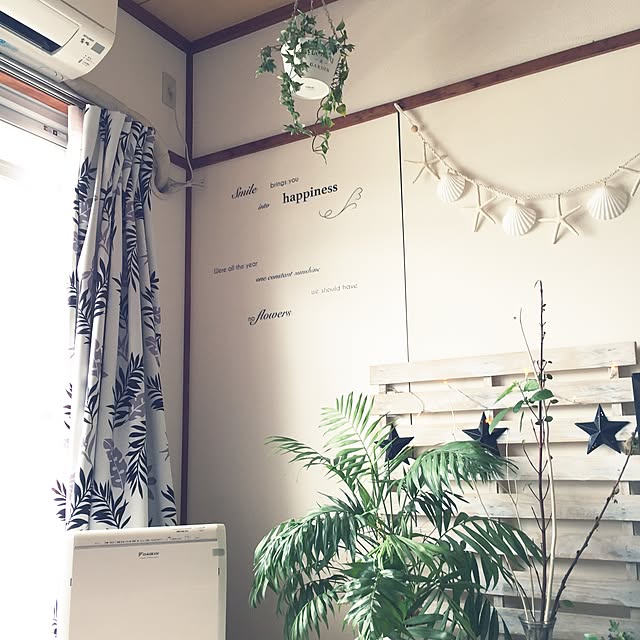 壁/天井/観葉植物/雑貨/団地/海...などのインテリア実例 - 2016-05-15 12:01:17