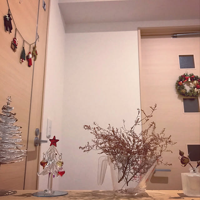 クリスマス雑貨/クリスマス/1LDK/一人暮らし/シンプル...などのインテリア実例 - 2019-11-27 10:53:07