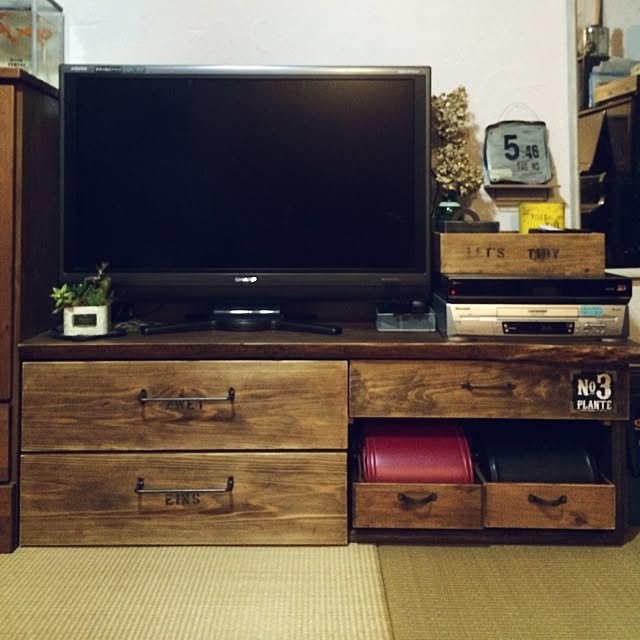 リビング/リメ缶/土屋鞄ランドセル/AYUMｉさん/ステンシルスタンプ...などのインテリア実例 - 2015-06-17 21:51:04