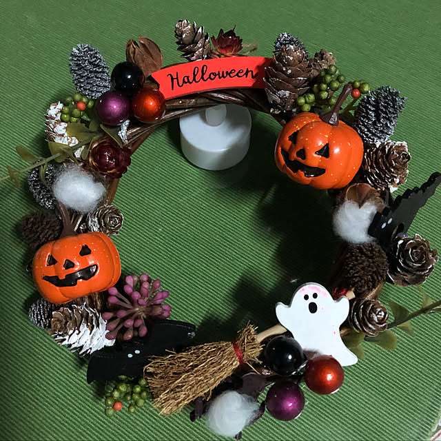 玄関/入り口/ハロウィン/100均/雑貨/ハンドメイドのインテリア実例 - 2018-09-19 22:13:58