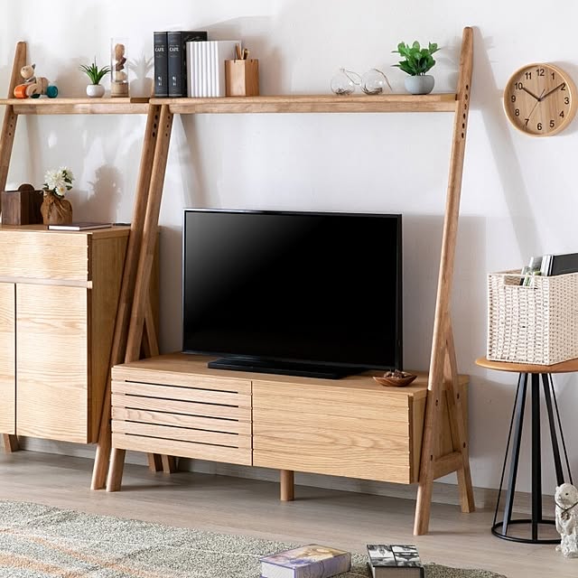 テレビ台 ローボード おしゃれ 完成品 芳しく 北欧 天然木 幅240cm TV台 テレビボード