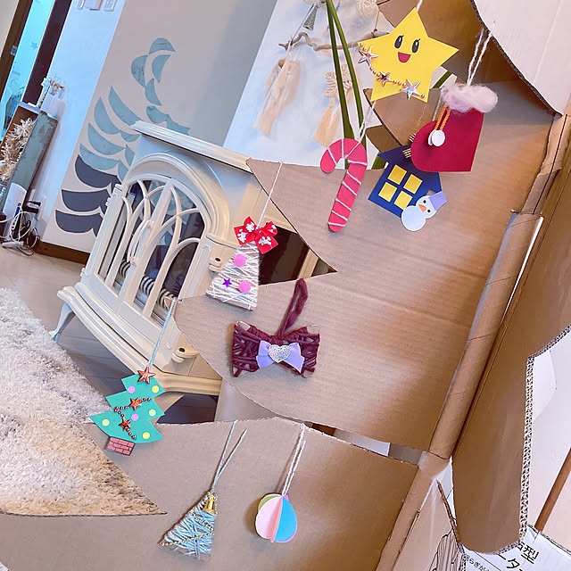 クリスマス/幼稚園教諭/保育のネタ/クリスマス/段ボールクリスマスツリー...などのインテリア実例 - 2022-11-13 15:45:47