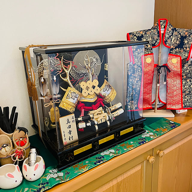 真田幸村の兜/こどもと暮らす/玄関ディスプレイ/一条工務店セゾン/和風が好きです！...などのインテリア実例 - 2023-04-20 21:31:14