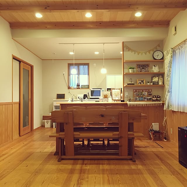 部屋全体/ヒノキ/照明/ナチュラルのインテリア実例 - 2017-05-30 22:44:36