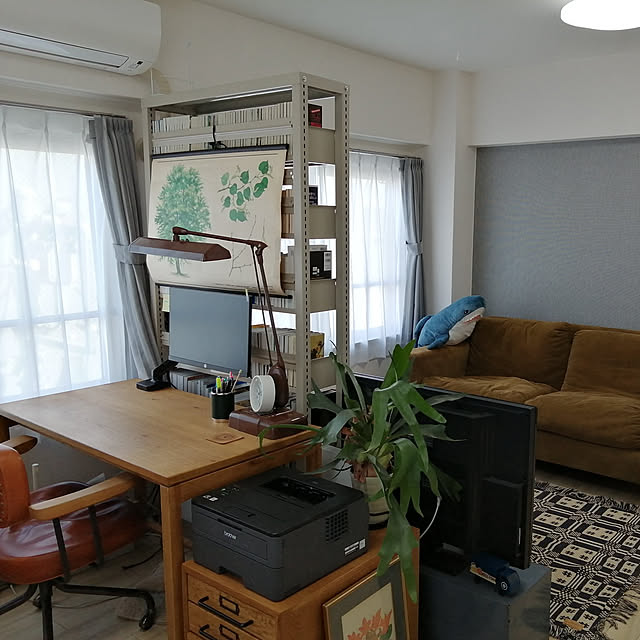 部屋全体/一人暮らし/ナチュラル/観葉植物/カフェ風のインテリア実例 - 2021-02-23 13:06:34