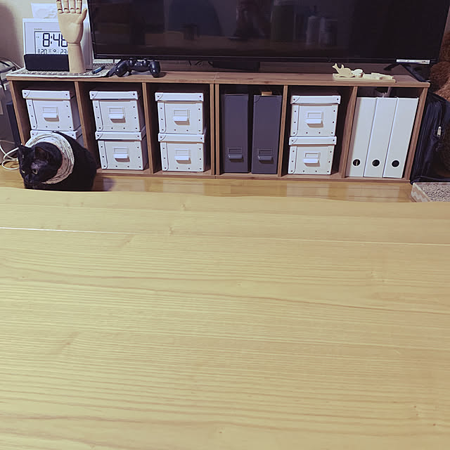 kuromiのアイリスオーヤマ-[1日限定!最大P12倍]カラーボックス 3段 テレビ台 モジュールボックス 3個セット カラーボックス×2 AVボード×1 MDB-3 MDB-3S アイリスオーヤマ カラーボックスTV台 AVボード ラック ミニ カラー ボックス 木製 棚 TVラック 収納ボックス 収納の家具・インテリア写真