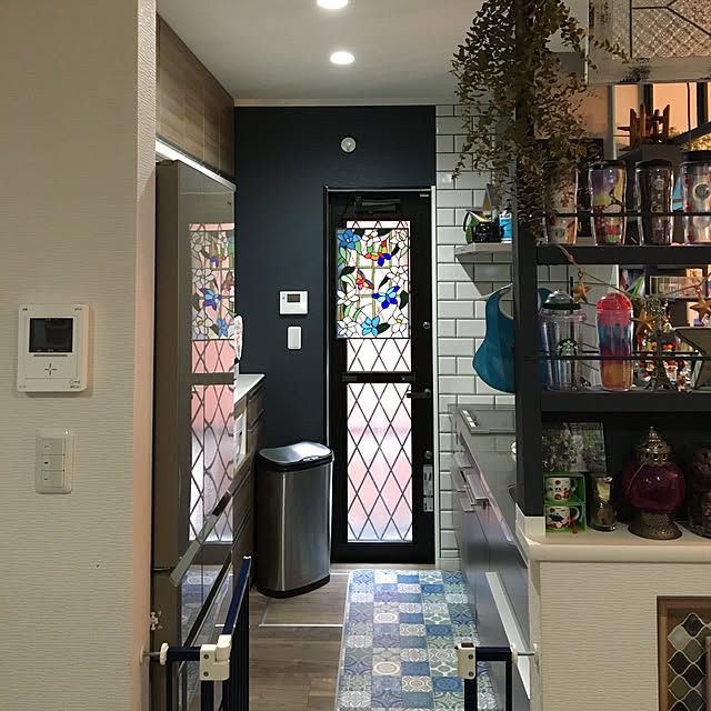 タイル壁/ブルーが好き♡/ミルクペイントディキシーブルー/キッチンの壁/壁/天井のインテリア実例 - 2019-06-26 15:41:28