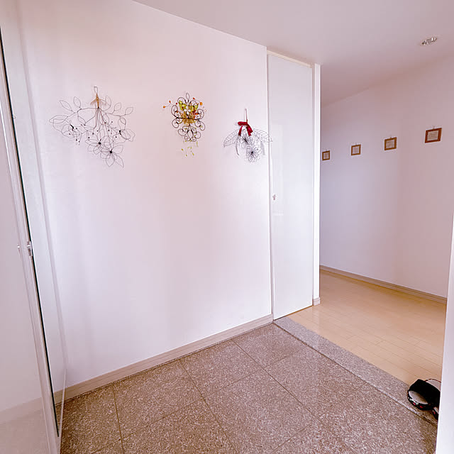 玄関/入り口/玄関インテリア/ディップアートフラワー/ディップアート/ワイヤーアート...などのインテリア実例 - 2025-06-02 11:03:45