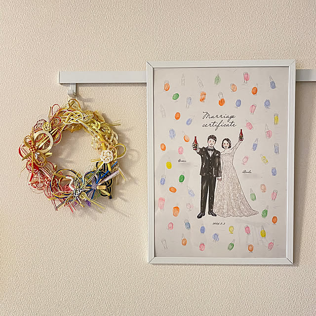 壁/天井/結婚式グッズ/結婚式の思い出/縦長リビングのインテリア実例 - 2024-10-07 20:09:46