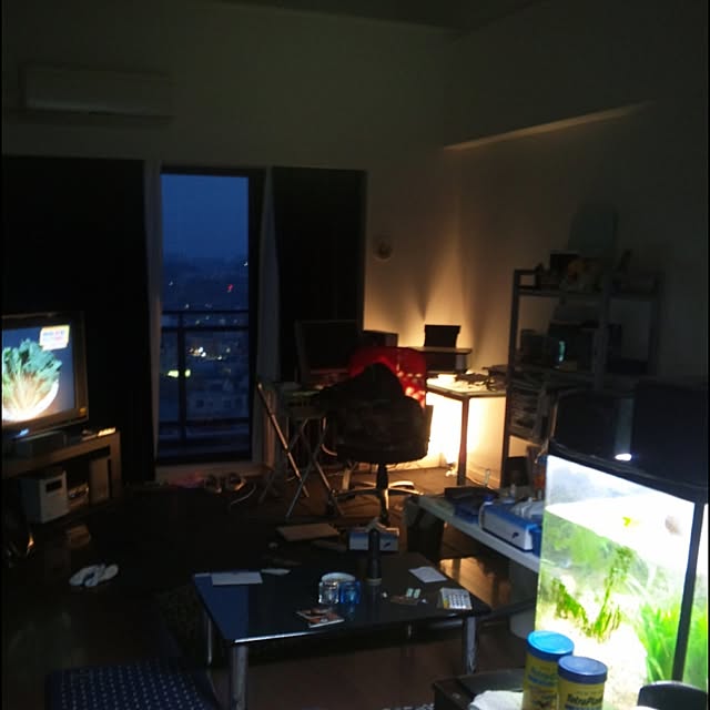 部屋全体/一人暮らし/照明のインテリア実例 - 2015-10-25 21:27:00
