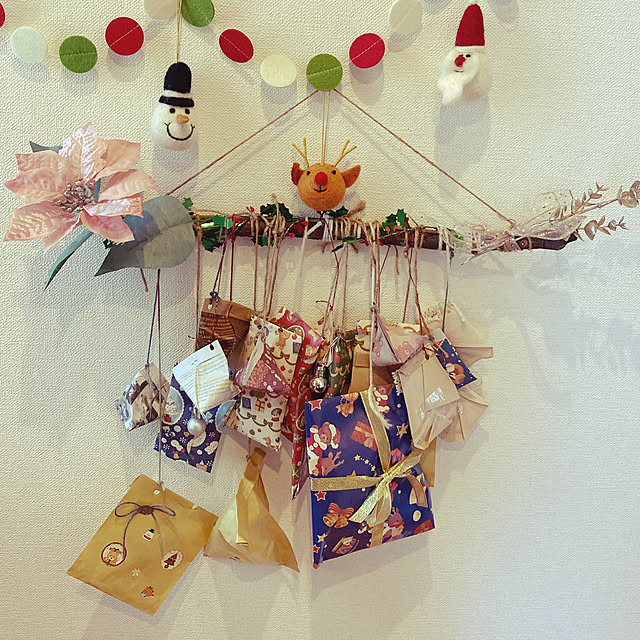 玄関/入り口/クリスマス仕様/クリスマス飾り/アドベントカレンダー手作り/クリスマス...などのインテリア実例 - 2023-11-29 16:58:39