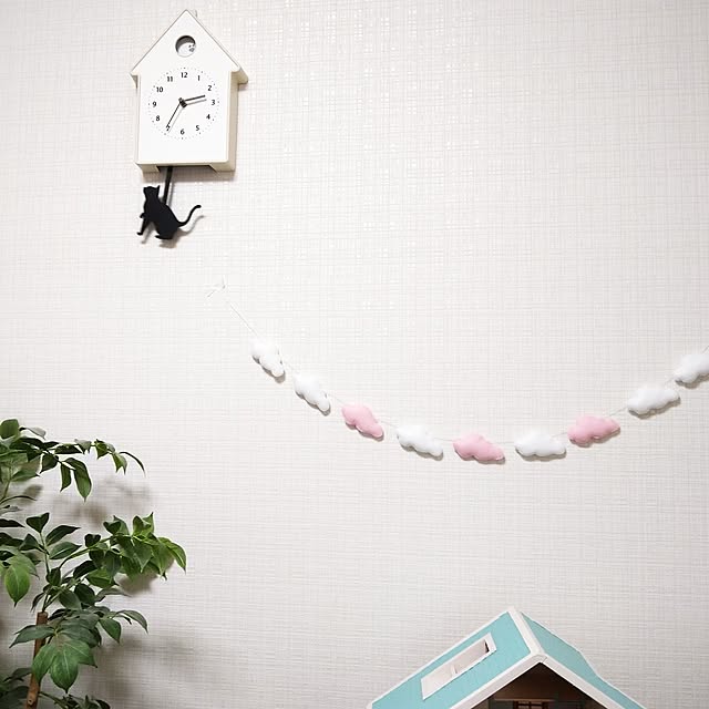 壁/天井/ハンドメイド/フェルト/ガーランド/壁掛け時計...などのインテリア実例 - 2023-05-31 14:59:00