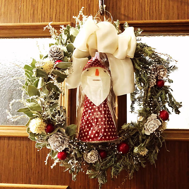 玄関/入り口/クリスマス/ハンドメイド/ナチュラル/雑貨のインテリア実例 - 2018-12-21 23:21:15