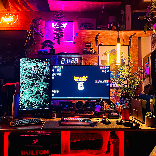 coyoteのDAWNTREES-DAWNTREES 大型フェルトデスクパッド | デスク用コンピューターマット (36x12インチ) | キーボードとマウス用デスクマット | ダークグレーの家具・インテリア写真