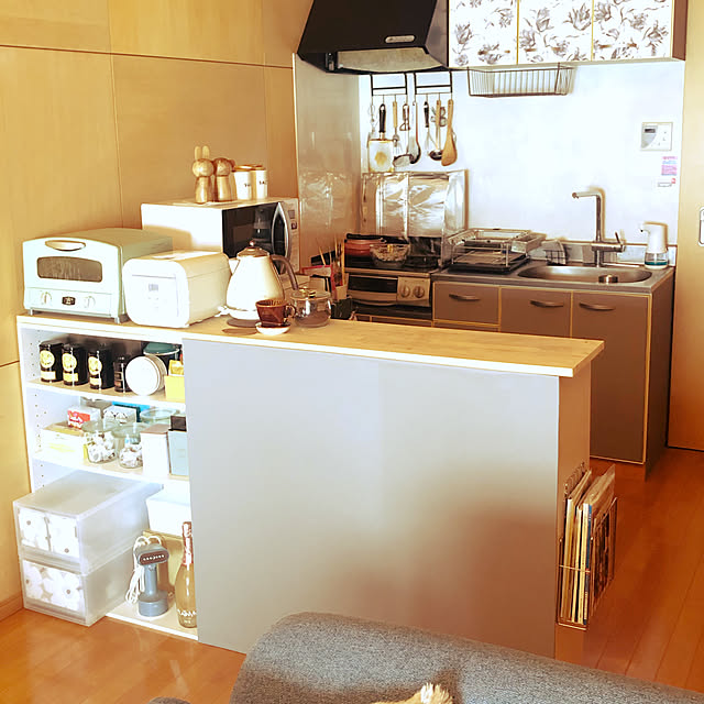 キッチン/キッチンカウンター/タイル/タイルライフ/オープン収納 キッチン/キッチンカウンター/タイル/タイルライフ/オープン収納