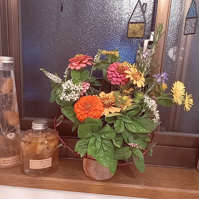 バス/トイレ/一輪挿し/アレンジメントフラワー手作り/ネコと暮らす/陶芸作品♡のインテリア実例 - 2022-09-25 20:11:40