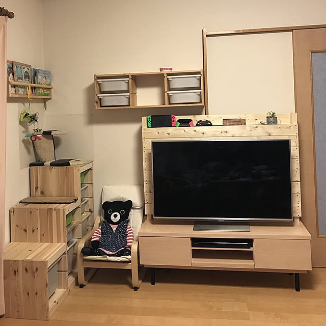 IKEA TROFAST 階段型 収納 フレーム イケア トロファスト 94x44x91cm パイン材 ラック 棚 キャビネット  収納ボックス【smtb-ms】40308696 - 通販 | 家具とインテリアの通販【RoomClipショッピング】