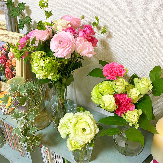 本棚/雑貨/花瓶/お花/ごちゃごちゃ好き...などのインテリア実例 - 2020-06-25 16:56:09