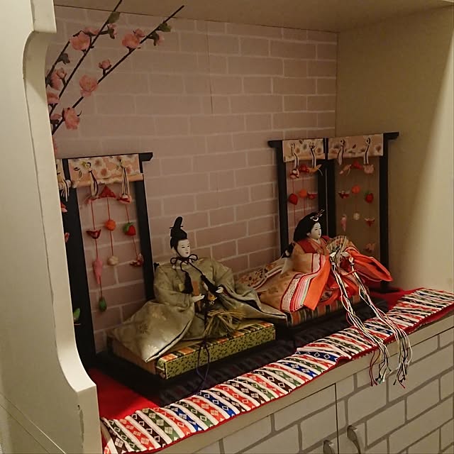 ひな祭り/玄関/入り口/ひな人形/つるし雛/玄関ディスプレイ...などのインテリア実例 - 2024-02-17 17:34:54