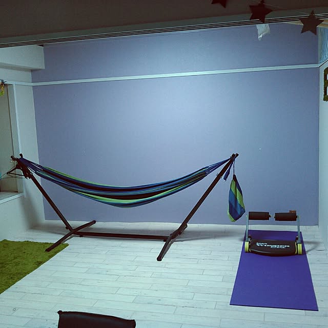 部屋全体/DIY/ハンモック/薄紫が好きのインテリア実例 - 2016-04-23 22:09:28