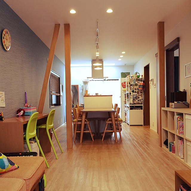 部屋全体/ランドセル置き場/中古を買ってリノベーション/引っ越して2周年/すっきり暮らしたい...などのインテリア実例 - 2017-09-15 11:01:15