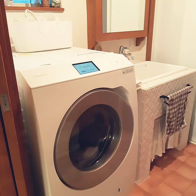 バス/トイレ/パナソニック洗濯乾燥機/かさ上げ台つけました/久しぶりの投稿/マットホワイト...などのインテリア実例 - 2023-05-31 19:04:45