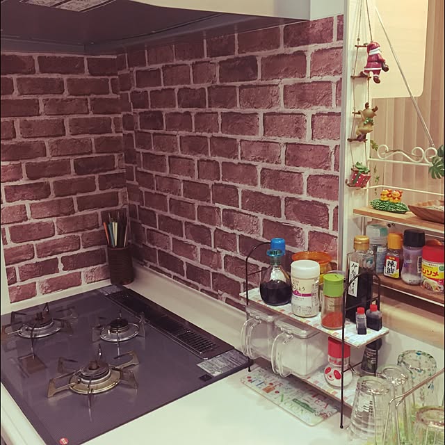 キッチン/セリア/ハンドメイド/ナチュラル/カフェ風のインテリア実例 - 2015-12-01 18:13:20