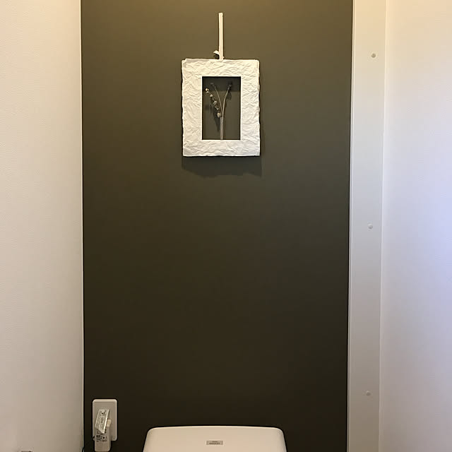 バス/トイレ/アクセントクロス/ドライフラワー/IDEE/シンプルのインテリア実例 - 2017-12-30 15:39:09