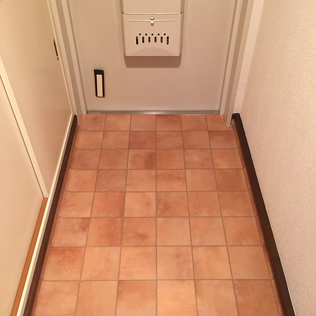 玄関/入り口/ただ敷いただけだけ〜〜(^-^)//ダイソー/北欧/カフェ風...などのインテリア実例 - 2015-12-10 13:27:07