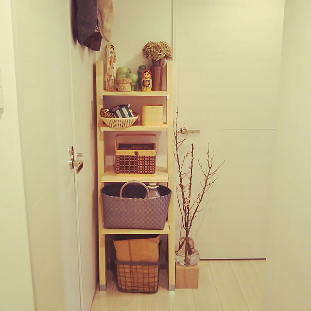 玄関/入り口/DIY/ラダーラックDIY/LADDER BRACKET/2×4材...などのインテリア実例 - 2021-03-02 12:17:14