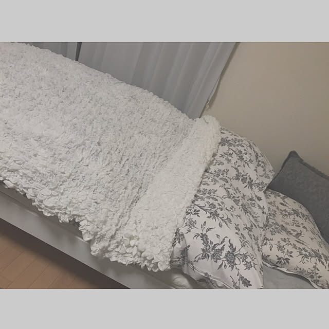 IKEA/一人暮らし/モノトーン/ニトリ/ベッド周りのインテリア実例 - 2019-04-04 22:15:09