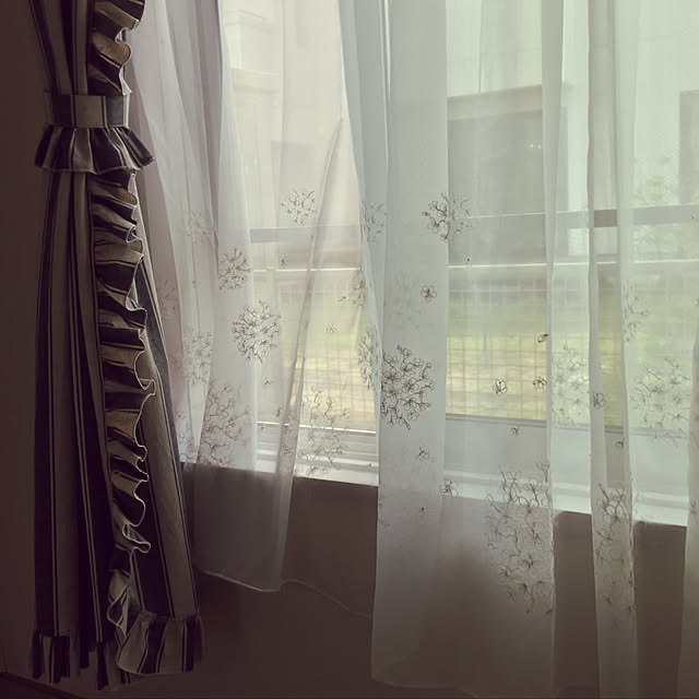 部屋全体/レースカーテン/刺繍/和室/びっくりカーテン...などのインテリア実例 - 2018-09-12 17:17:40