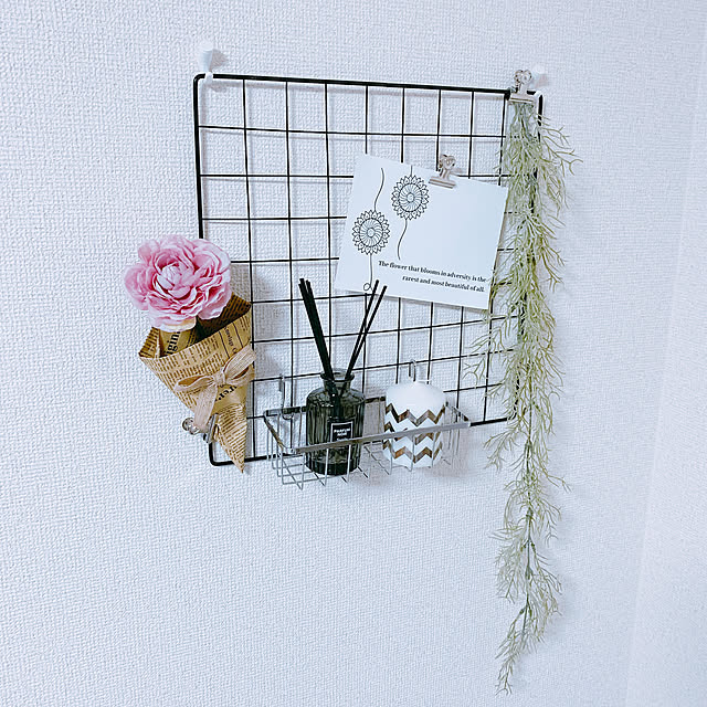 キャンドル/ワイヤーネット/100均/見せるディスプレイ/ダイワハウスの賃貸アパート...などのインテリア実例 - 2019-07-06 18:28:17