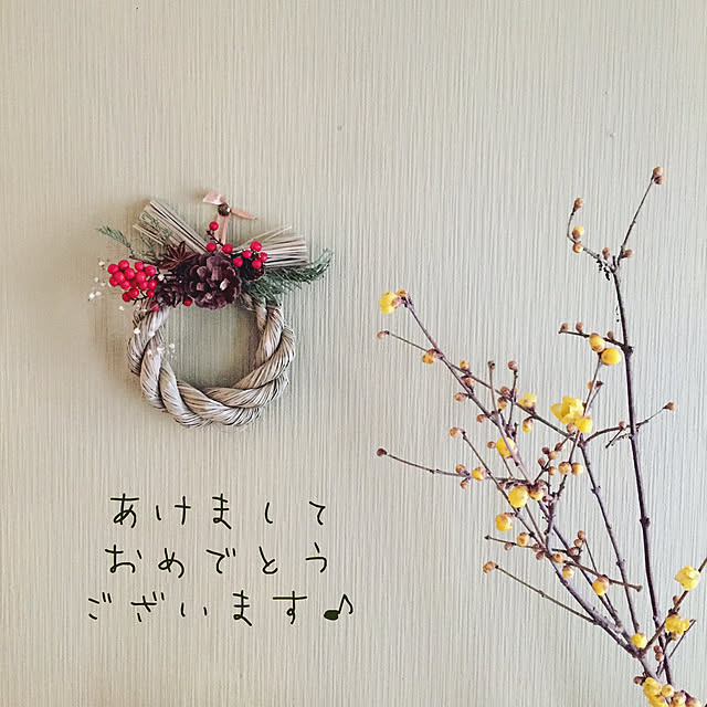 玄関/入り口/ハンドメイド/しめ縄/DIY/インスタ→nagi.kii_homeのインテリア実例 - 2018-01-02 19:15:38