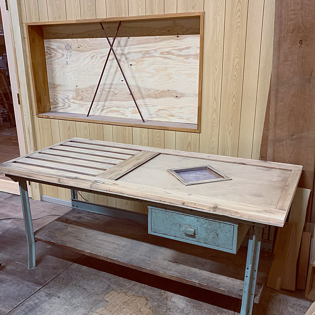 ハンドメイド/DIY/リノベーション/男前/机のインテリア実例 - 2019-04-24 07:18:35