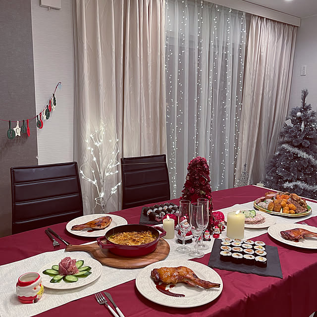 クリスマステーブルコーディネート/クリスマスパーティー/クリスマスディスプレイ/クリスマスインテリア/キッチンのインテリア実例 - 2022-12-26 00:45:28