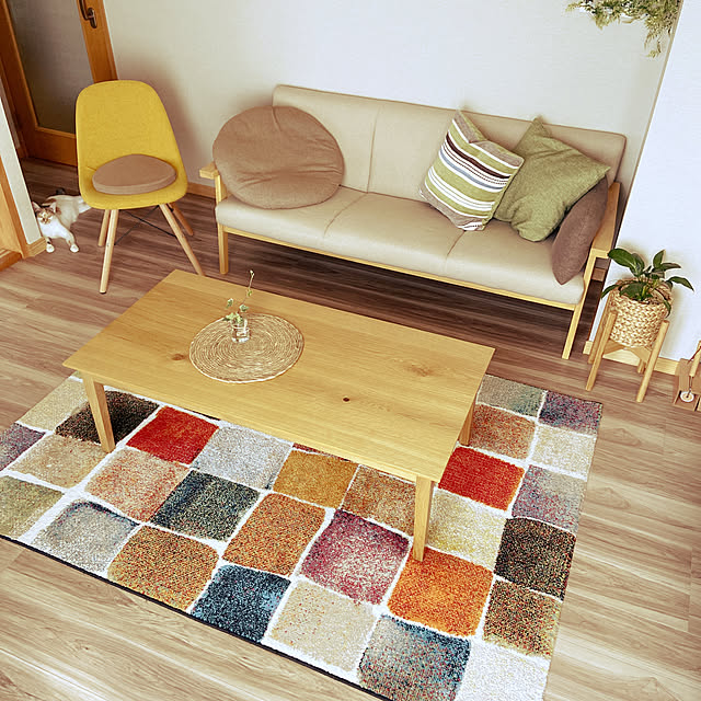 miwaのイケヒコ・コーポレーション-トルコ製　ウィルトン織カーペット『パレット　RUG』約133×190ｃｍ の家具・インテリア写真